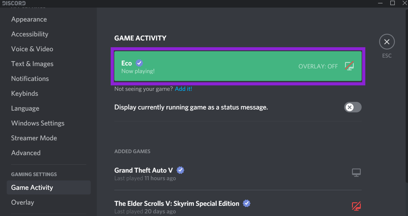 how to add games to discord library